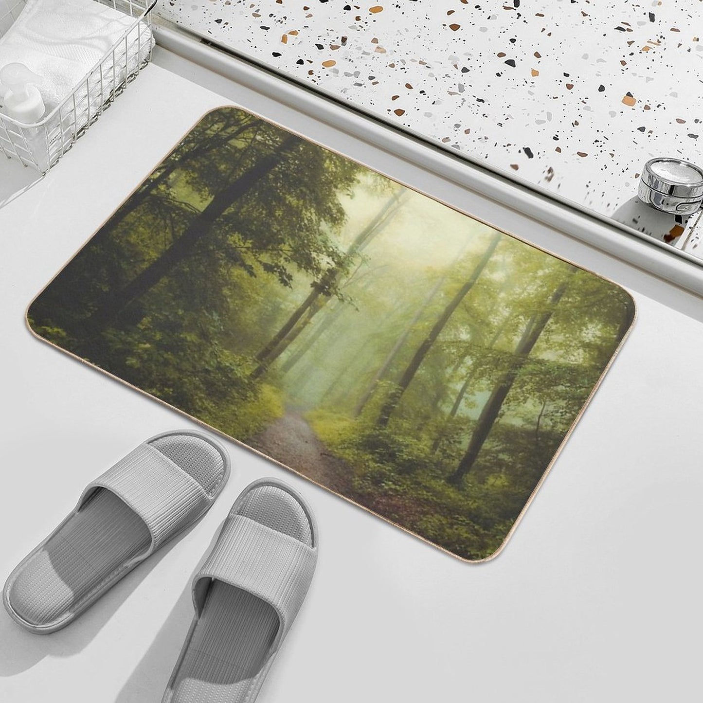Long Forest Walk  Odorless Bath Mat