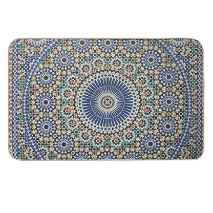Zellige Moroccan Mosaic Tilework, Traditional Moroccan Art Durable Bath Mat