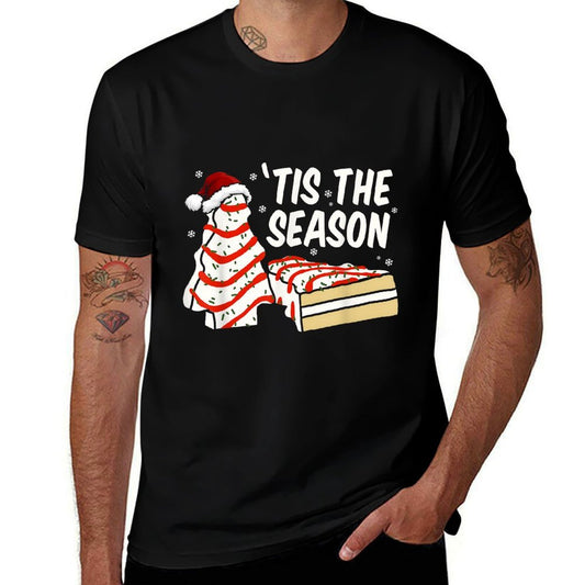 Funny Tis The Season Design Christmas Tree Cakes Debbie  High-quality Stitching T-Shirt