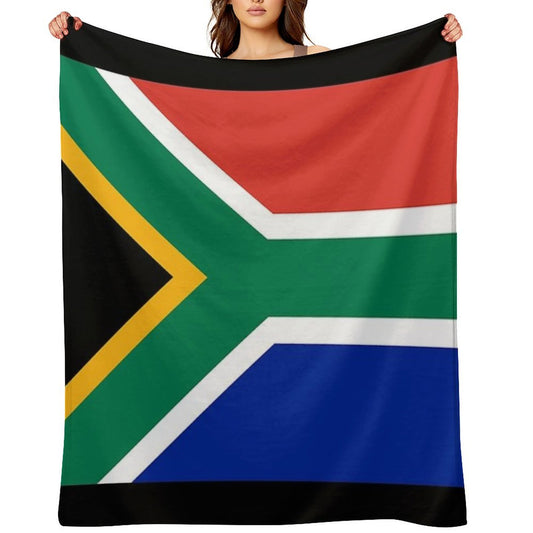 South African Springboks Flag Velvety-soft Throw Blanket