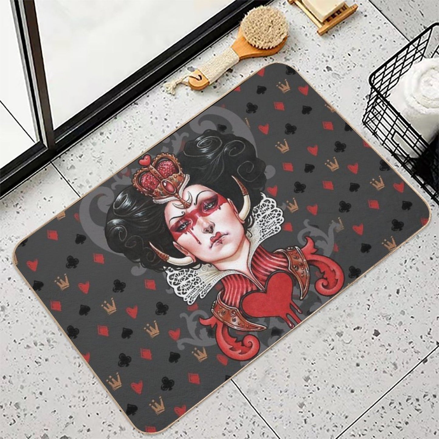 Queen of Hearts  Fade-Resistant Bath Mat