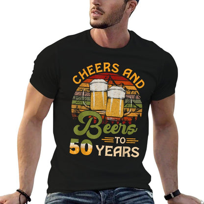 Cheers And Beers To 50 Years Old 50 Birthday Gifts 50th Bday  Durable T-Shirt