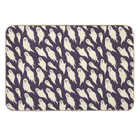 Ghosts - Halloween Repeating Pattern Durable Bath Mat