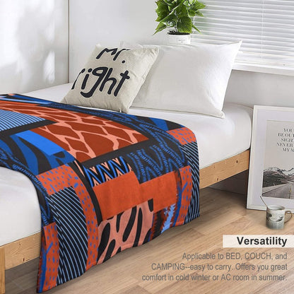 Square Prints Comfort Throw Blanket