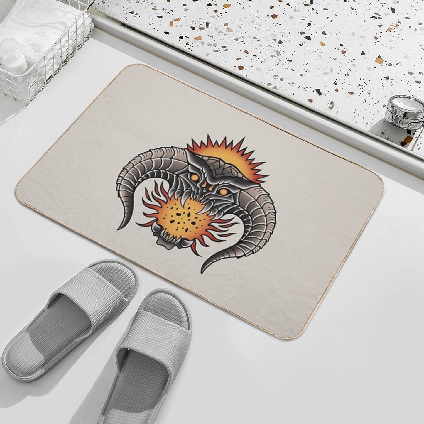 Oldschool Balrog  Absorbent Bath Mat