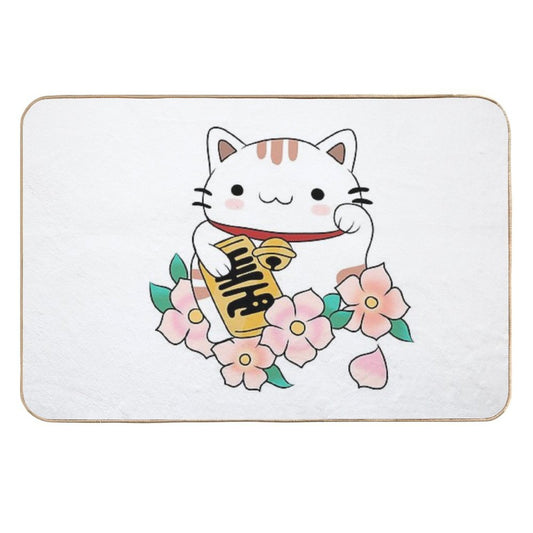 Lucky Cat  Easy Maintenance Bath Mat