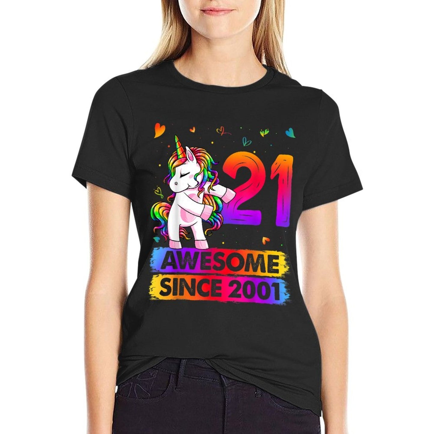 21 Year Old Unicorn Flossing 21st Birthday Unicorn Party  Affordable Price T-Shirt
