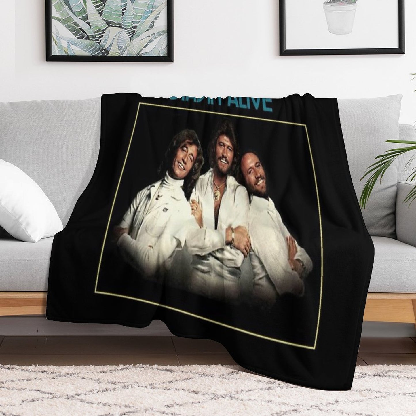 Stayin Alive Sustainable Throw Blanket