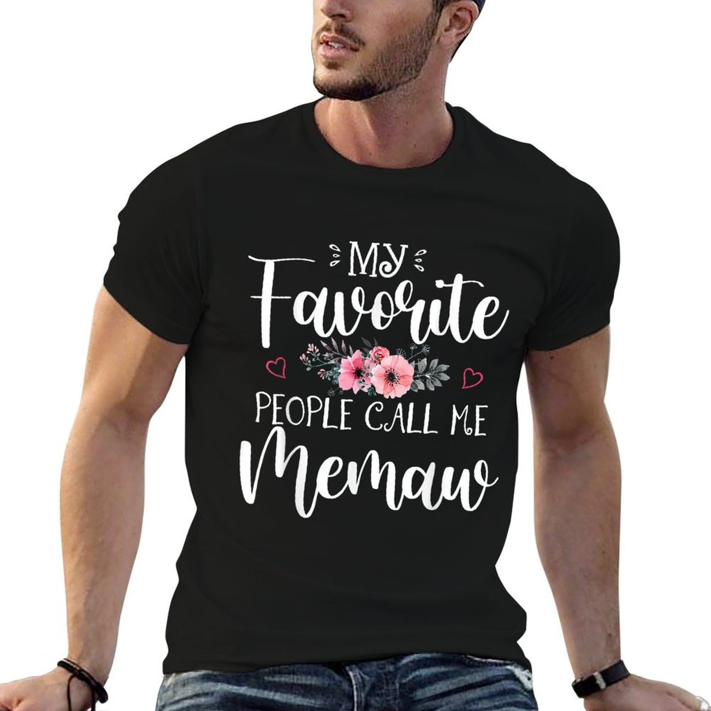 My Favorite People Call Me Memaw Floral Mother&#39;s Day  Lightweight T-Shirt