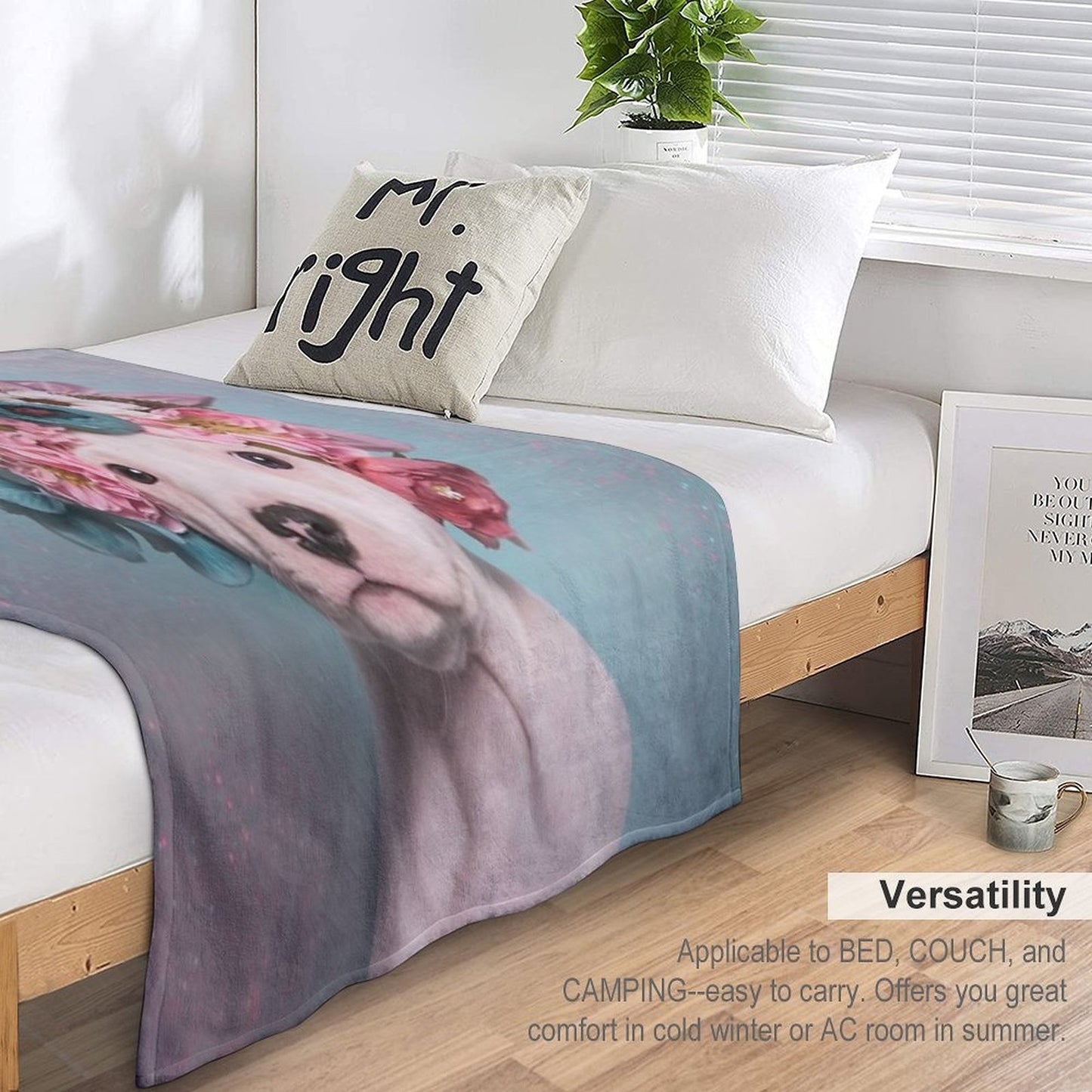 Flower Power, Salty Eco-conscious Throw Blanket