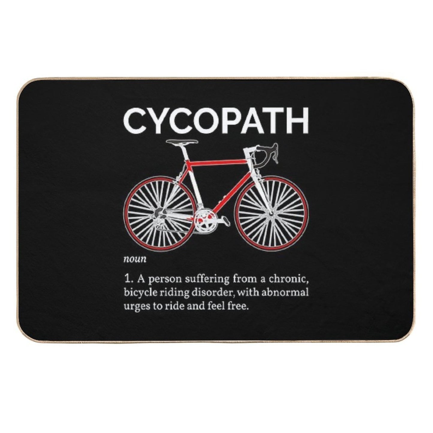 Cycopath Definition I - Red Bike  Odorless Bath Mat
