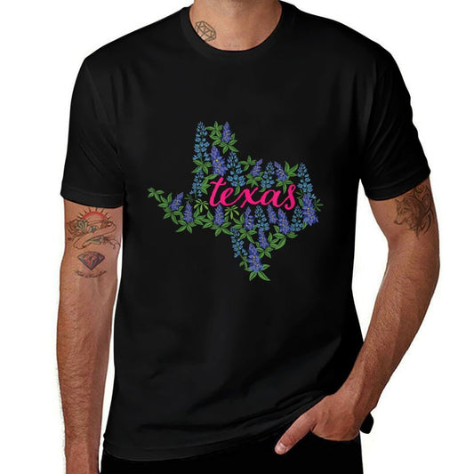Texas Bluebonnet - Floral Texas - Texas  Moisture-wicking T-Shirt