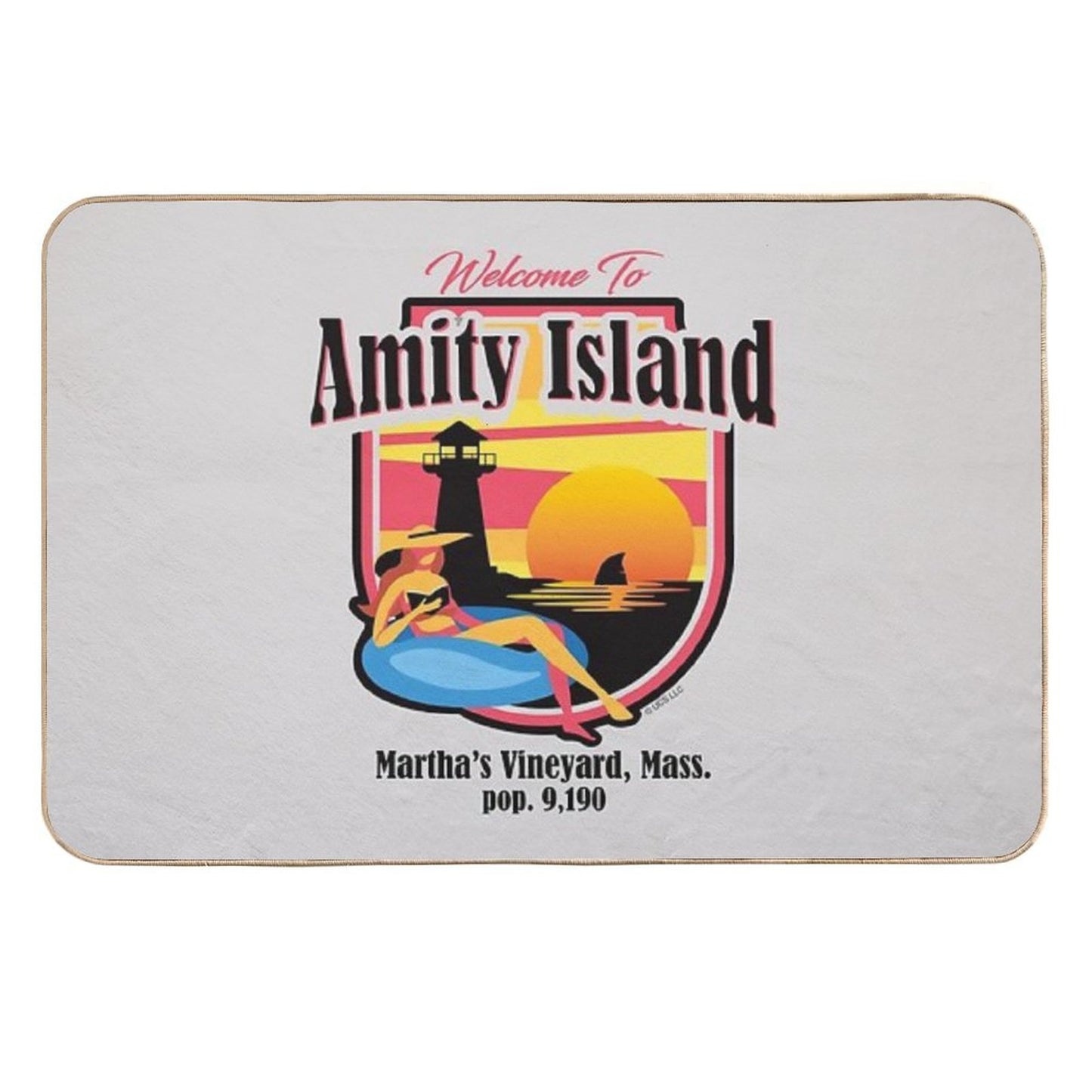 Welcome To Amity Island (Universal © UCS LLC)  Non-Slip Bath Mat