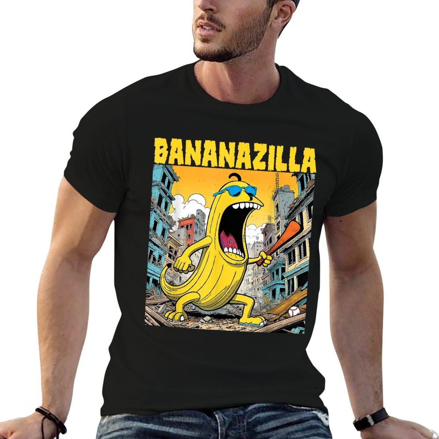 Bananazilla Banana Baseball Monster Bananas Kids Youth Boys  Versatile T-Shirt