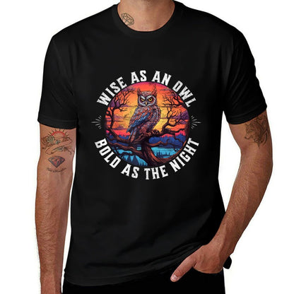 Wise As An Owl Bold As The Night Majestic Twilight Wisdom  Versatile T-Shirt