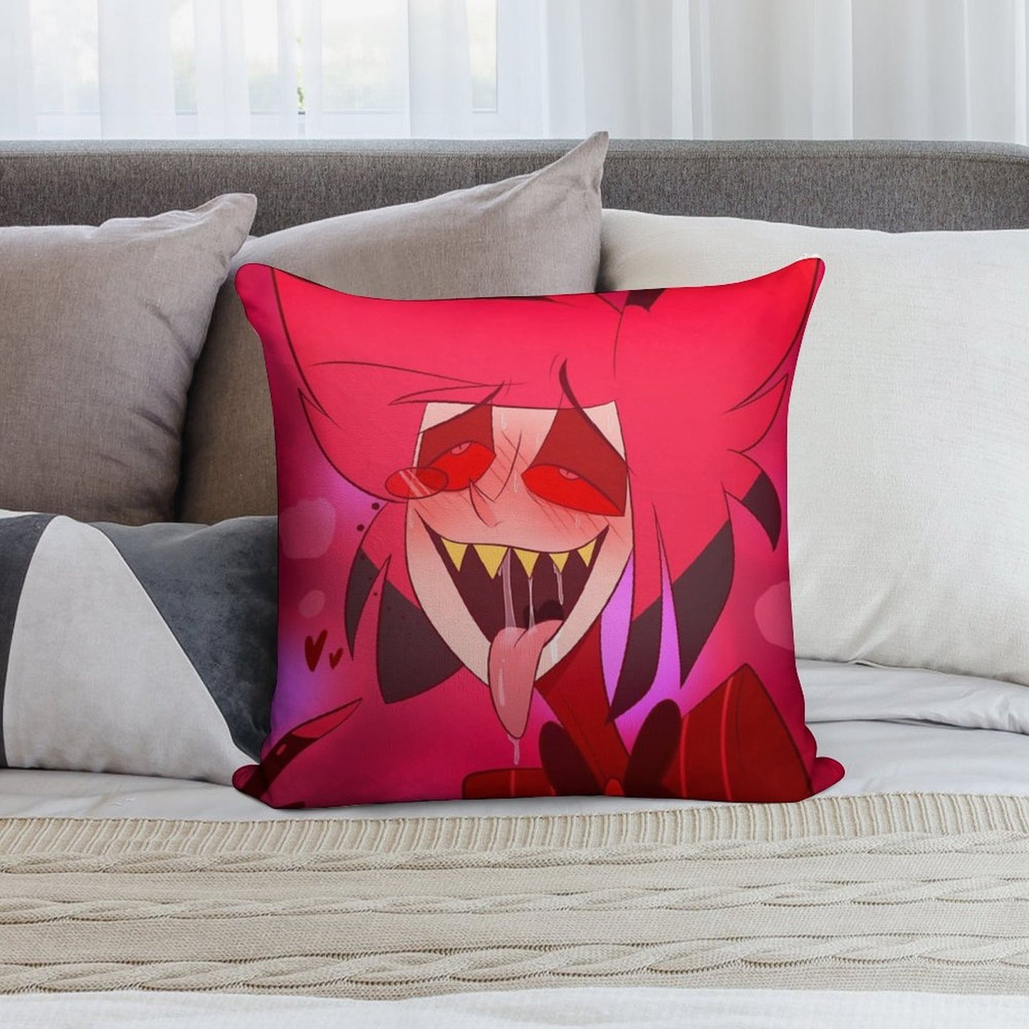 Cursed Alastor Soft Durable Construction Throw Pillow