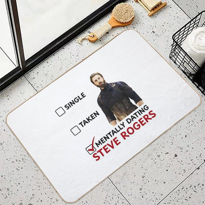 Relationship Status Mentally Dating Steve Rogers  Easy To Clean Bath Mat