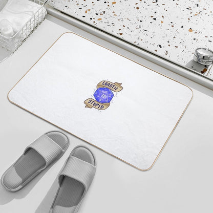 D20 Chaotic Stupid  Odorless Bath Mat