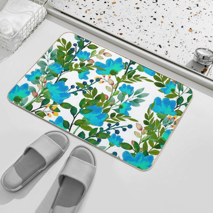 Blue #redbubble #decor #buyart  Non-Slip Bath Mat