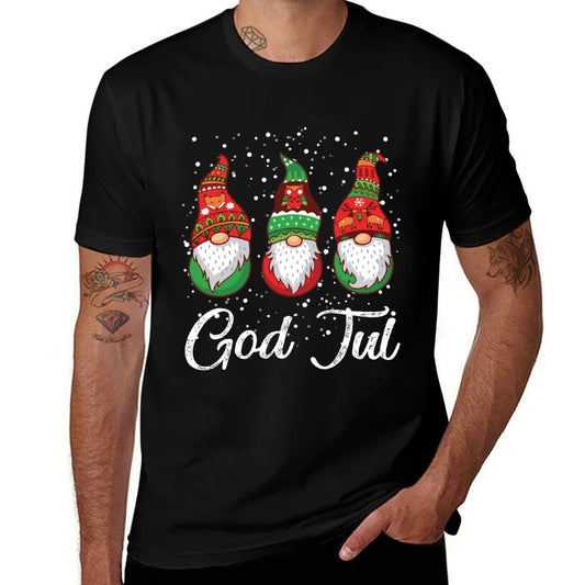 Ki God Jul Swedish Merry Christmas Sweden Gnome Gift  Easy-care T-Shirt