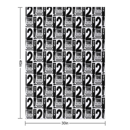 2 Tone Records T Black And White Sustainable Throw Blanket