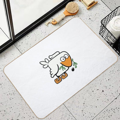 Dove with Olive Branch of Peace  Rapid-Drying Bath Mat