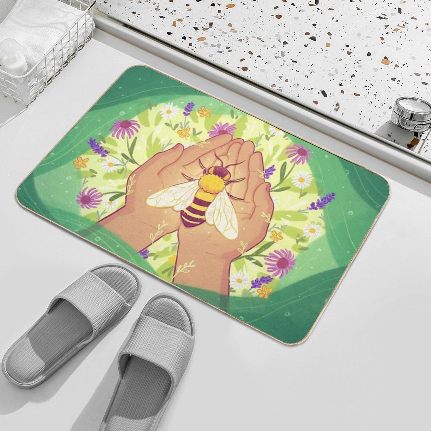 Honey Bee  Pet-Safe Bath Mat