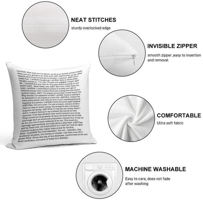 Amy March's Economic Proposition Speech Soft Hidden Zipper Throw Pillow