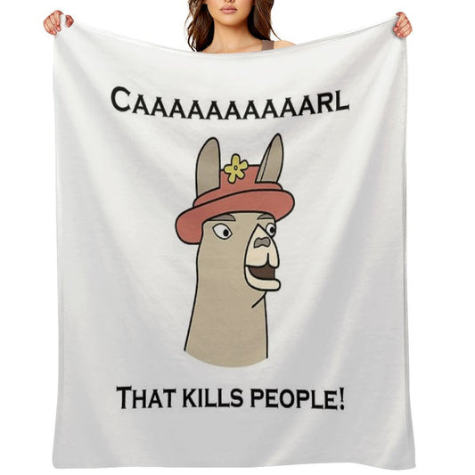 Llamas with Hats - Caaaaaaaaaarl! That Kills People! Compact Throw Blanket