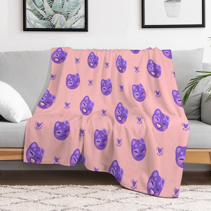 San Cat Pattern Travel-friendly Throw Blanket