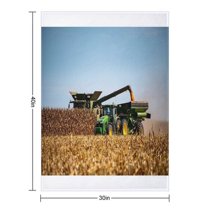 Corn Harvest Anti-pilling Throw Blanket