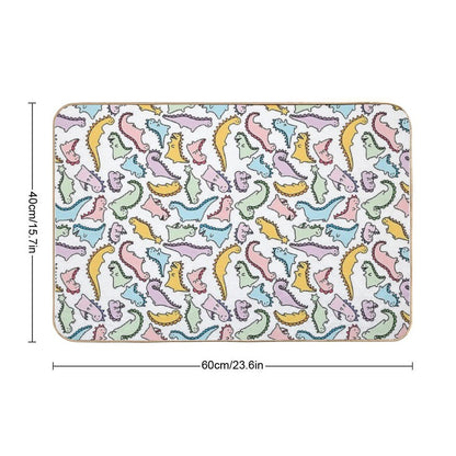 Cute Dino Explosion  Repositionable Bath Mat