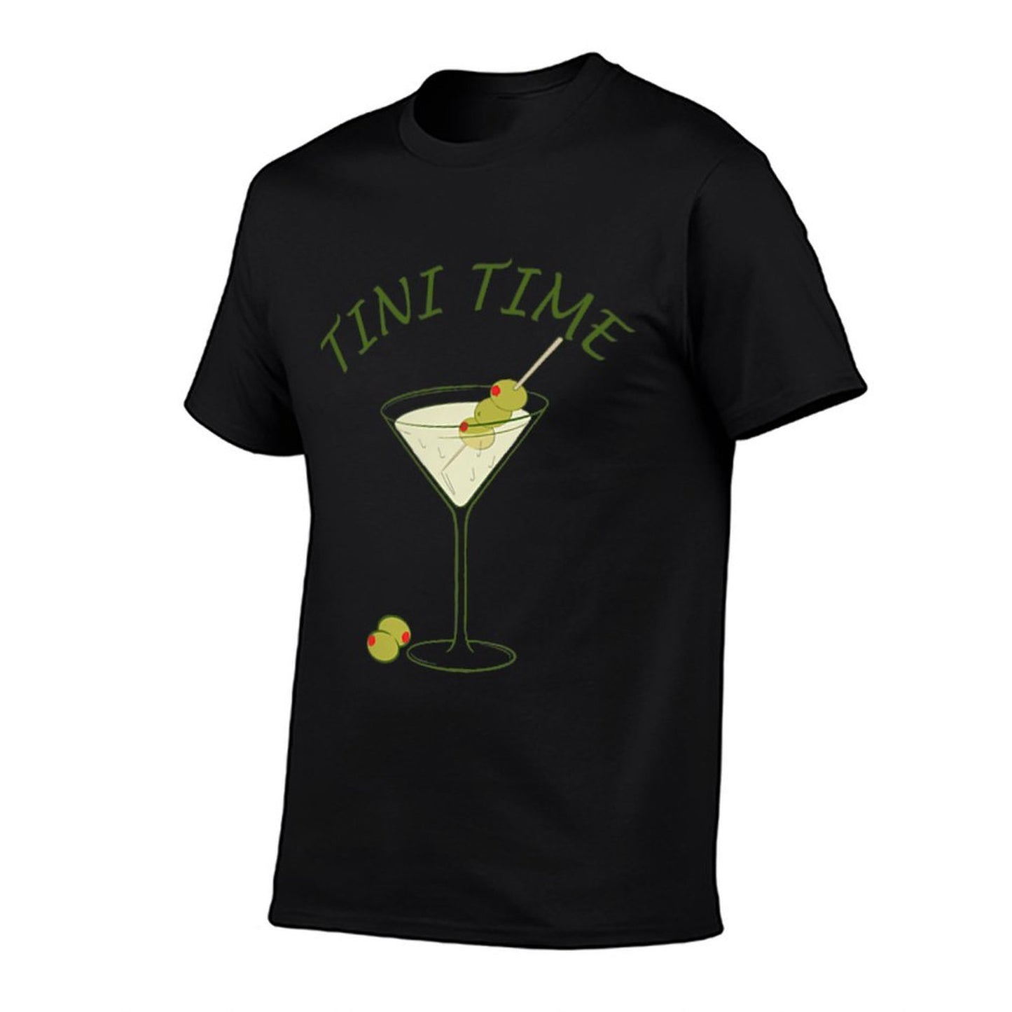 Tini Time - Funny Dirty Martini Filthy Martini Cocktail  Rolled Sleeves T-Shirt