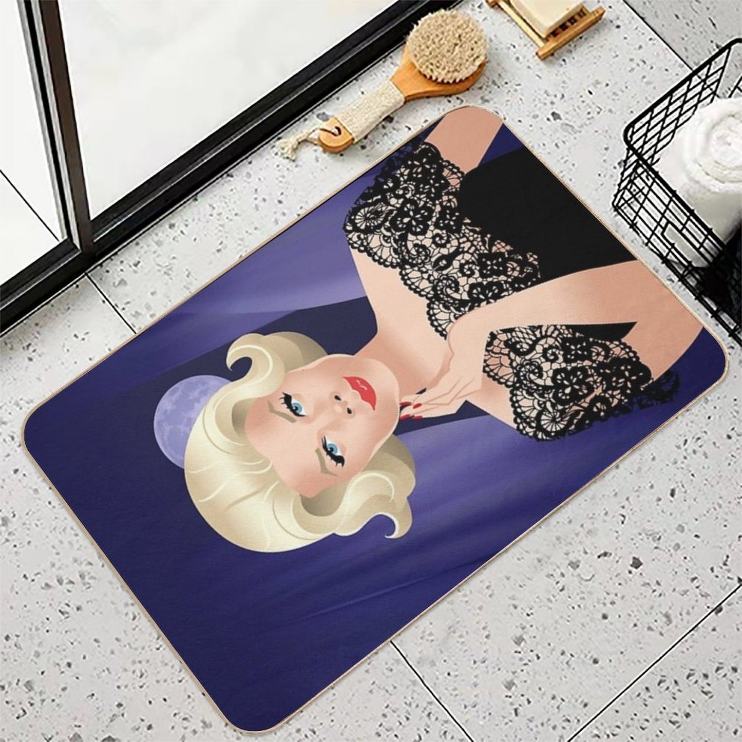Lace Gown Lady  Anti-Trip Bath Mat