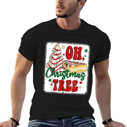 Oh Christmas Tree Cakes Debbie Becky Jen Groovy Retro Pajama  Moisture-wicking T-Shirt