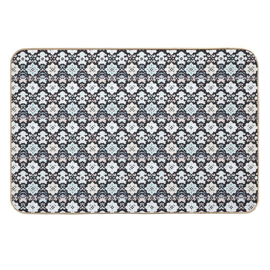 Flowers And Butterflies Abstract O  Stain-Proof Bath Mat