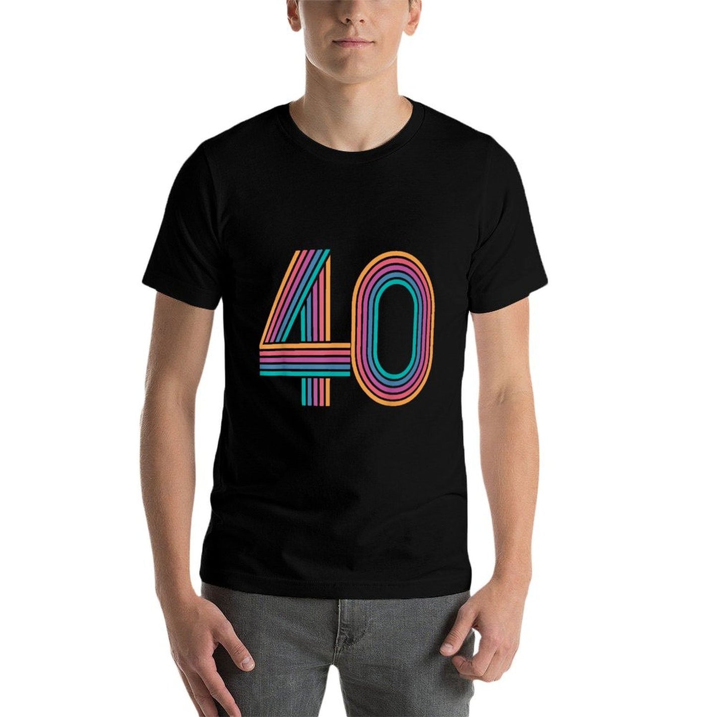 Number 40, Forty 40th Anniversary Men Women 40th Birthday  Soft T-Shirt