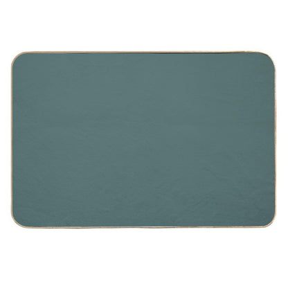 Solid Neutral Pastel Color Arbor Green  Easy To Clean Bath Mat