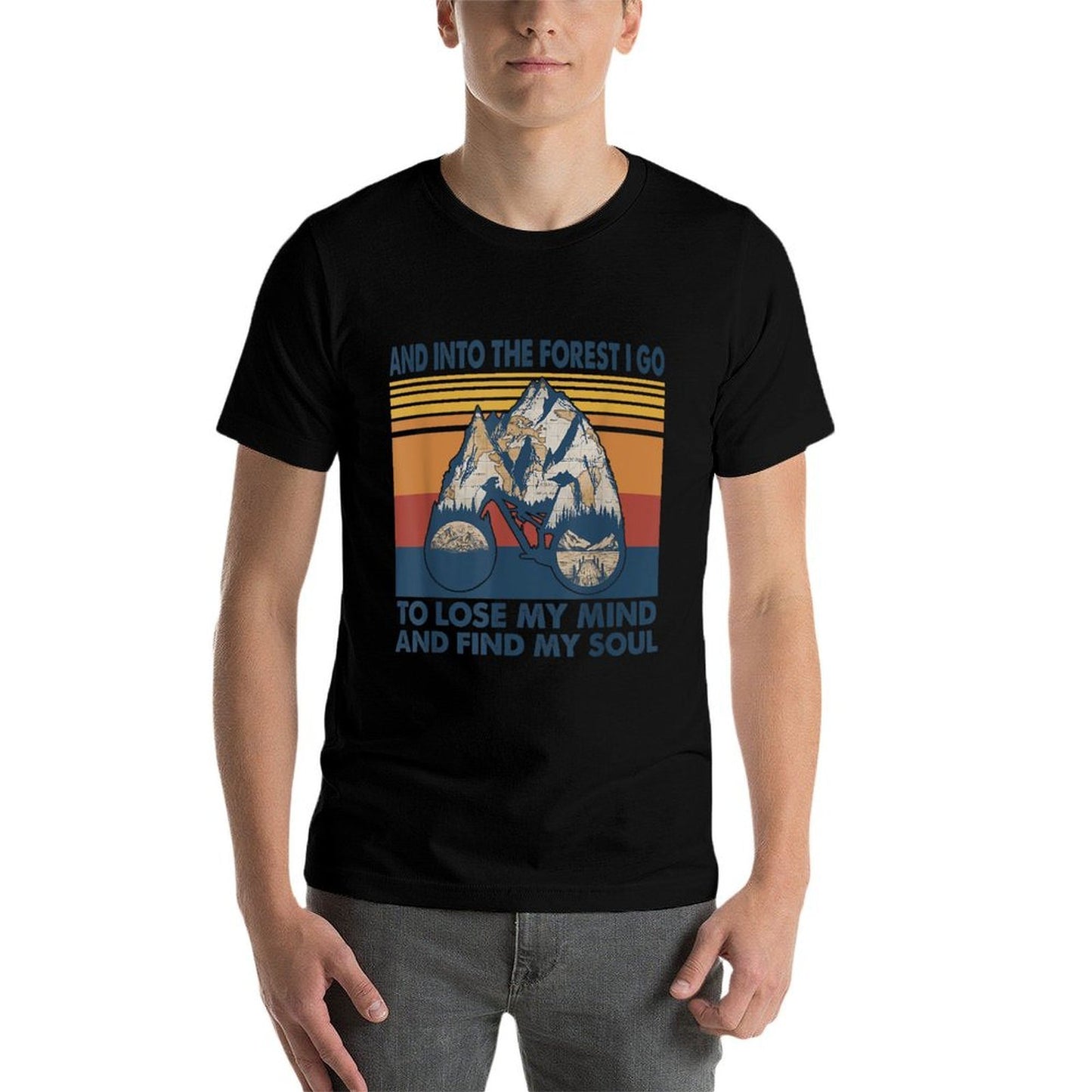 Mountain Bike And Into The Forest I Go To Lose My Mind  Eco-friendly Material T-Shirt