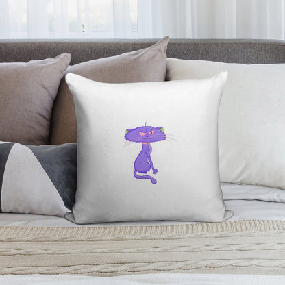Purple Cat Soft Warmth Comfort Throw Pillow