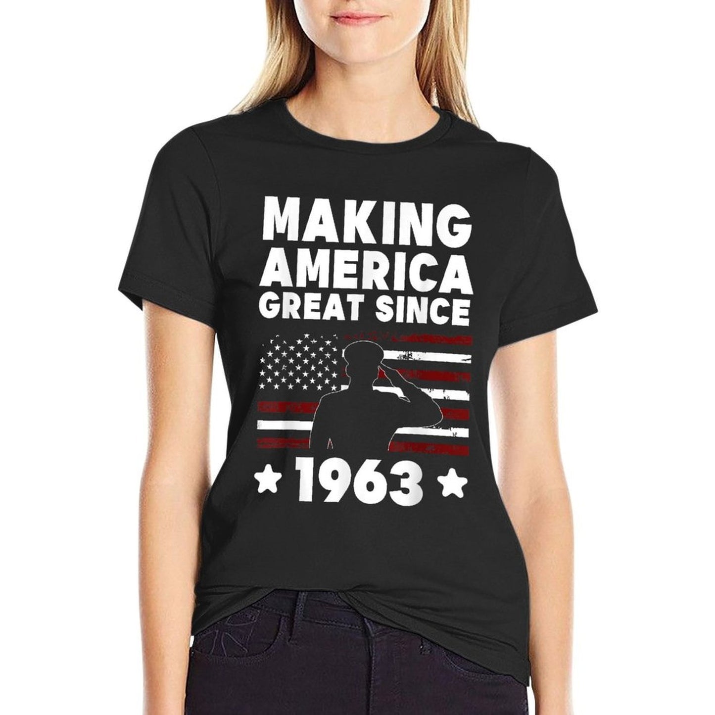Making America Great Since 1963 60th Birthday  Heathered Texture T-Shirt