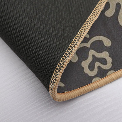 Black And White Papercut Damask Medallion  Rapid-Drying Bath Mat