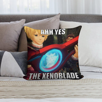 Ahh Yes, The Xenoblade Soft Fade-Resistant Throw Pillow