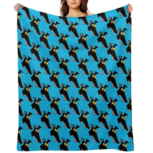 Seamless Derp Blue Wrinkle-free Throw Blanket