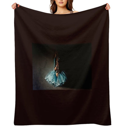 Dramatic Ballet Tutu on Old Wall Multi-functional Throw Blanket