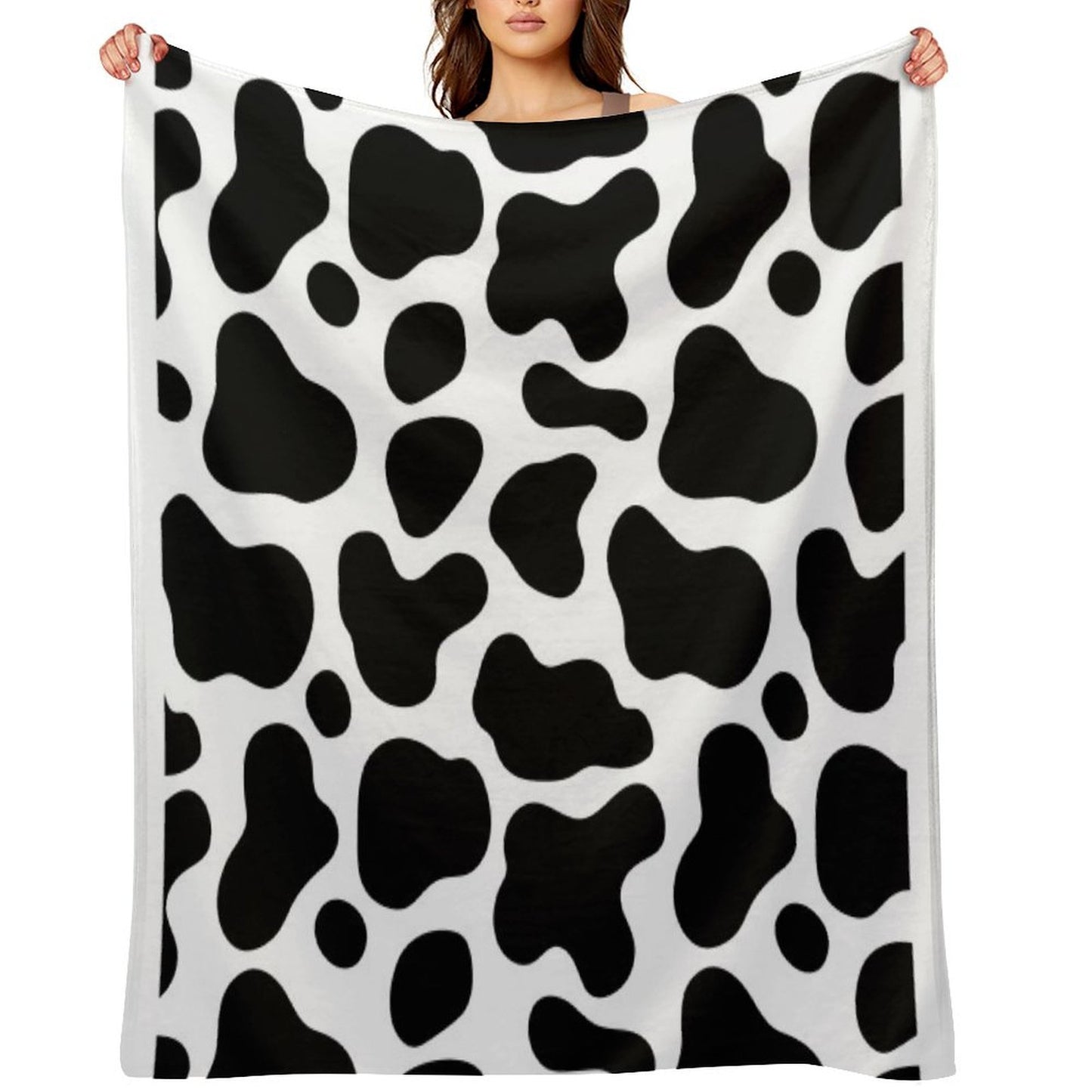Seamless Cow Pattern Eco-conscious Throw Blanket