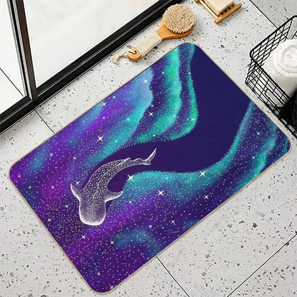 Star Eater in Northern Lights  Anti-Trip Bath Mat