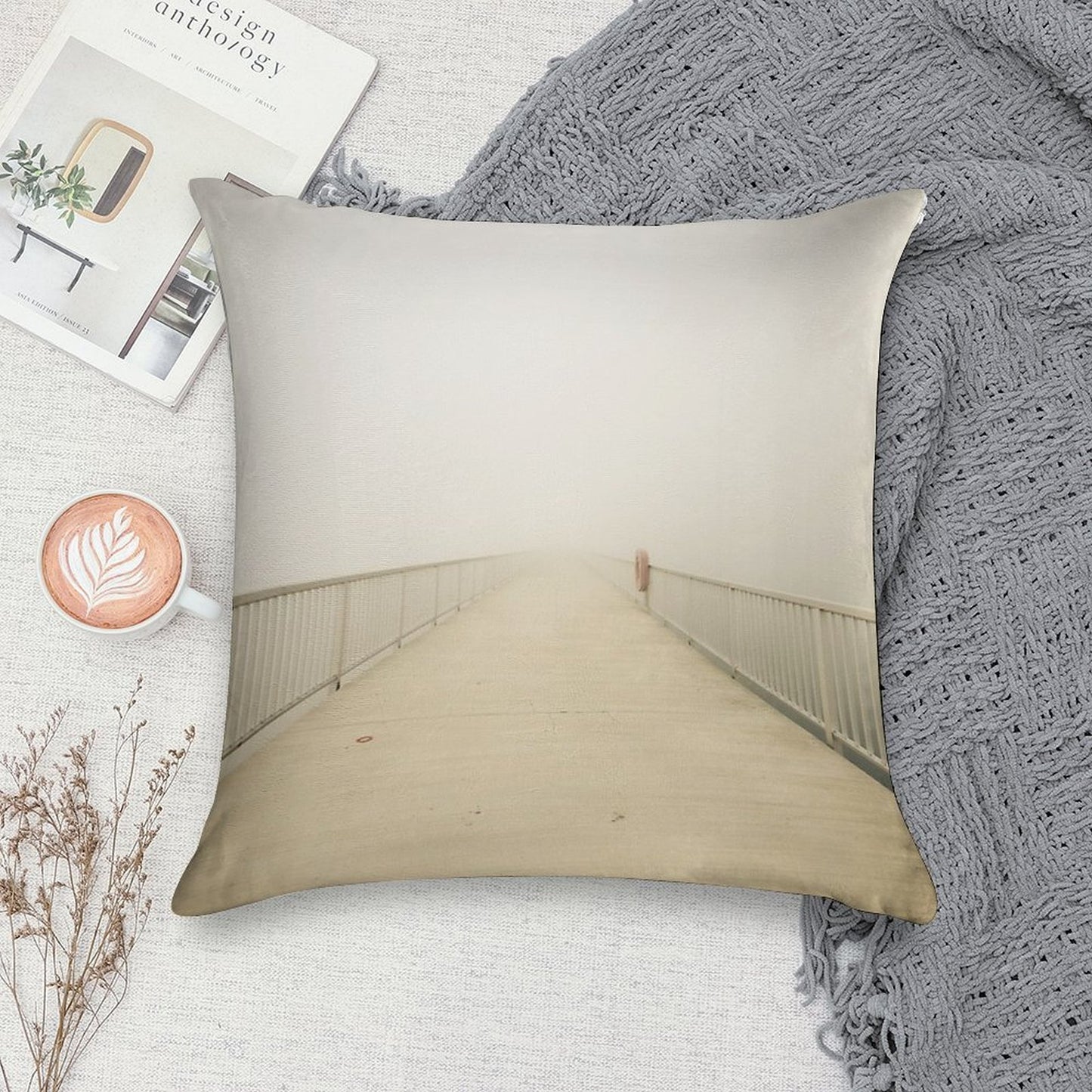 Nowhere Soft Fade-Resistant Throw Pillow