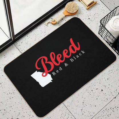 If You Bleed Red & Black, Dawgs Apparel & Trendy Merch  Multi-Purpose Bath Mat