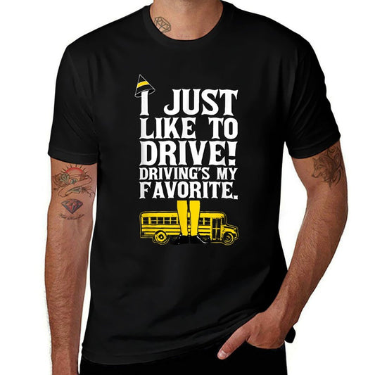 Funny Holiday School Bus Driver Elf Tshirt Christmas Design  Eco-friendly Material T-Shirt